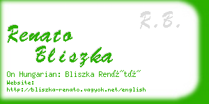 renato bliszka business card